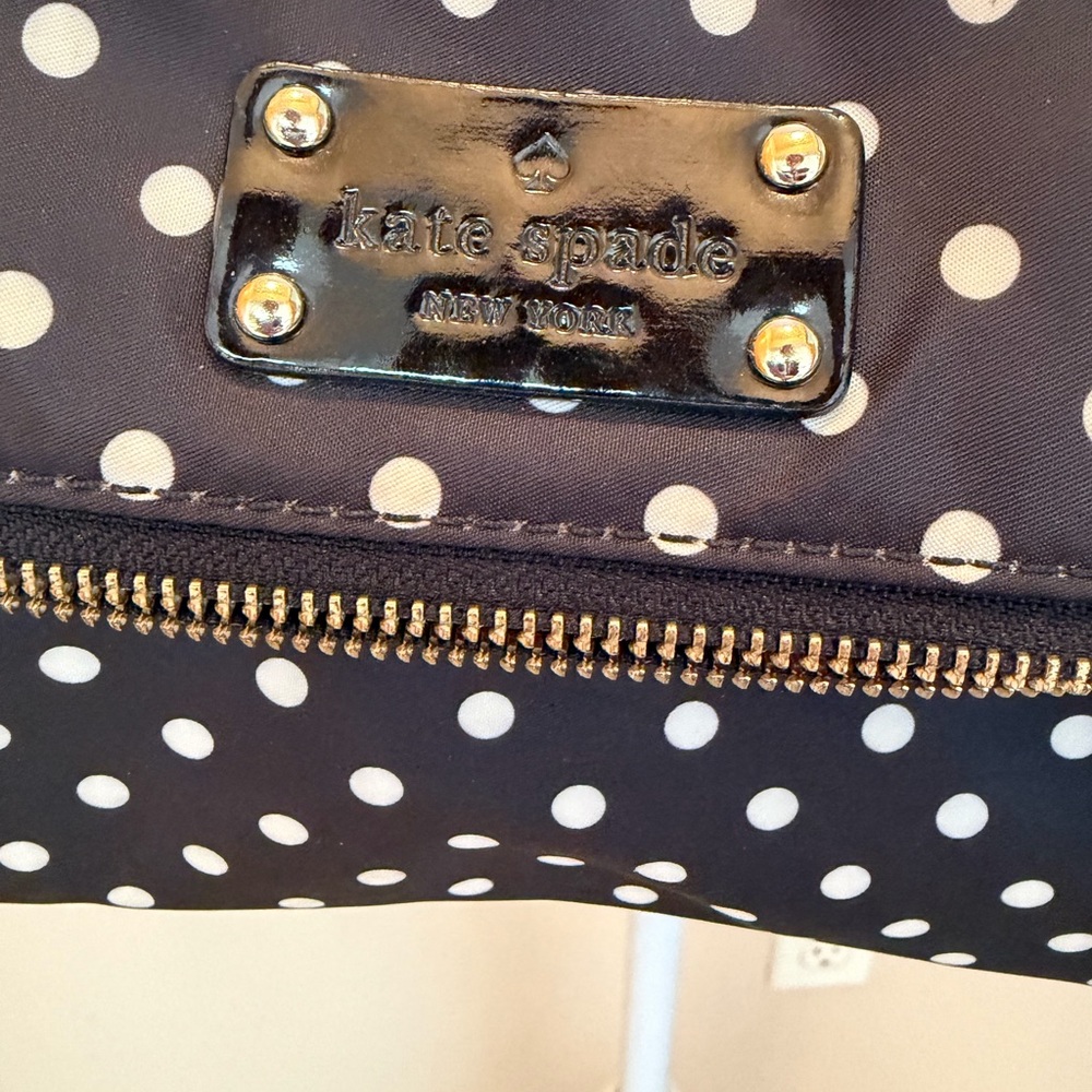 #502 Kate spade Black and White Polka Dot Crossbody Bag. Very clean inside - Picture 3 of 15